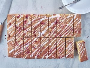 Raspberry and Lemon Cake, view from above