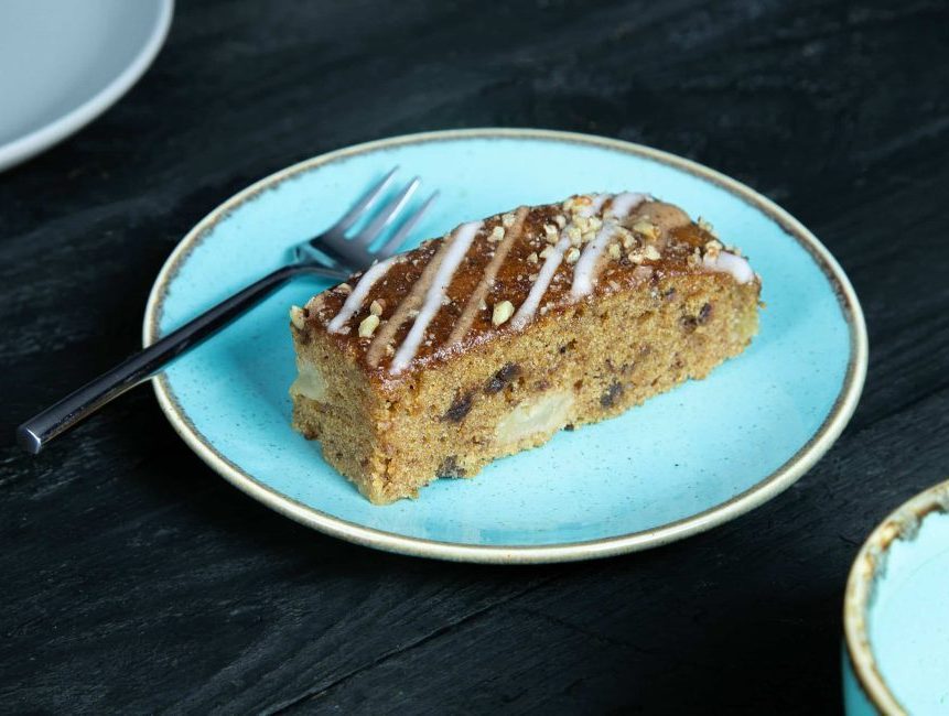 Sticky Toffee Apple Cake individual portion