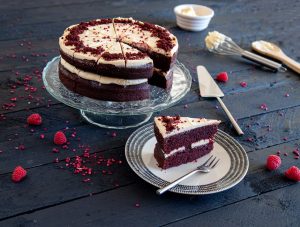 Raspberry Red Velvet Cake (Vegan) - Lifestyle Display