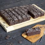 Dark Chocolate Fudge Traycake - Side On Full Tray Dressed - website 1